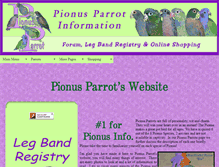 Tablet Screenshot of pionusparrot.com